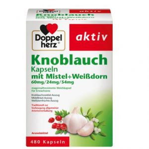 Doppelherz Knoblauch Kapseln mit Mistel + Weißdorn, 480 St